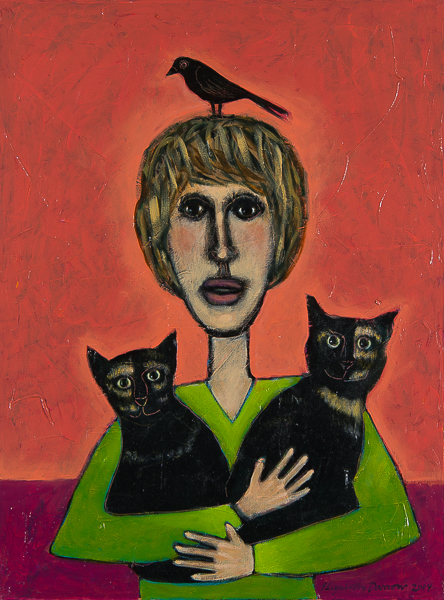 SELF-PORTRAIT WITH KITTIES